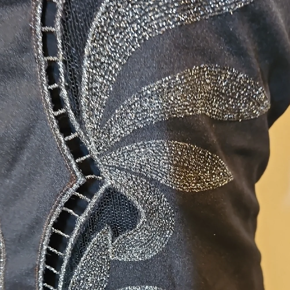 Express Black Sequin Embellished Tank Top XS